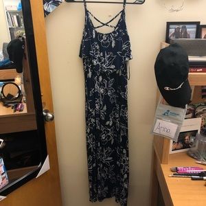 Blue Floral Maxi Dress